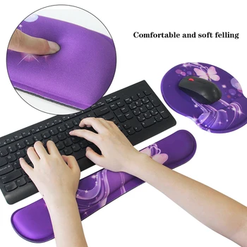 Tastatura Încheietura Mâinii Mouse Pad Cu Încheietura Restul Pad Ergonomic Spuma De Memorie Set Comfort Mouse Pad Pentru Birou Calculator Laptop