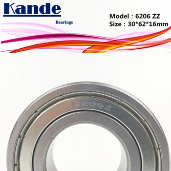 Kande 6206ZZ 2 BUC ABEC-5 6206 ZZ Singur Rând Rulment Profunde Groove 30x62x16 mm de Înaltă Calitate 6206-2Z
