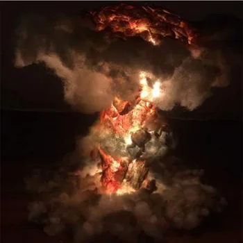 HoneyFly CONDUS Nor de Ciuperca Lampa de 5W PVC Erupția Vulcanului Decor de Masă de Lumină a Exploziei Nucleare Lumina de Noapte AC 100-265V