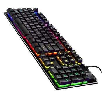 Iluminat din spate cu LED USB Gaming Keyboard Moda Tastatură Mecanică de Gaming Keyboard Fir Gaming Keyboard USB lumina de Fundal Tastatură de Gaming