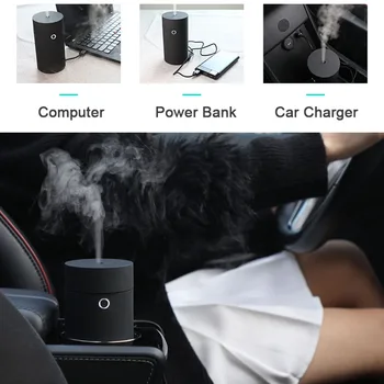 Difuzor de arome cu ultrasunete pentru Auto, Birou de Ulei Esențial Difuzor de Aer Umidificator Acasă Aromoterapie USB Nano Cool Mist Maker