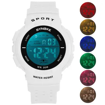 PANARS Copii Sport Ceasuri Digitale cu LED-uri Colorate Gol Afară Curea Multi-funcția de Elevi Casual, Ceasuri Electronice Adolescent Baieti