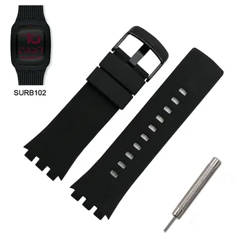 Curea din silicon pentru bărbați accesorii ceas pentru Swatch Touch SURW100SURB100SURB105SURR103SURB101 rezistent la apa curea femei ceas trupa