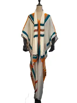 2020 Nou Sexy V-neck Printed Boho caftan de mătase rochie maxi Hijab Rochii de Seara Marocan Caftan turc Pakistan Abaya
