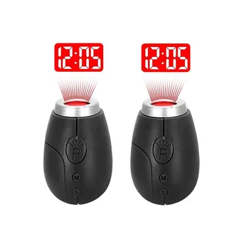 Mini Ceas de Proiecție Portabil LED-uri Ceasuri Digitale cu Timp de Proiectie Lanterna Lumina de Noapte Proiector Ceas Cu brelocuri