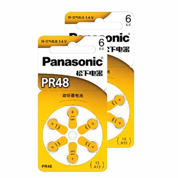 12PCS/2PACK Original Panasonic PR48 auditiv Baterii 7.9 MM*5.4 MM 13 A13 Surdo-ajutor Acousticon Cohlear Baterii Buton