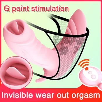 Încălzire Limba Vibrator Invizibil Portabil Fluture Vibrator 10 Moduri De G Spot Masaj Clitoris Stimula Vibratoare Jucarii Sexuale Pentru Femei