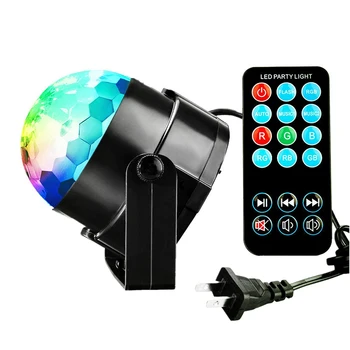 7 Culori DJ Disco Ball Proiectorul cu Laser Light 3W Sunet Activat RGB Etapă efect de Iluminare Lampa de Crăciun KTV Muzica de Petrecere Lumină
