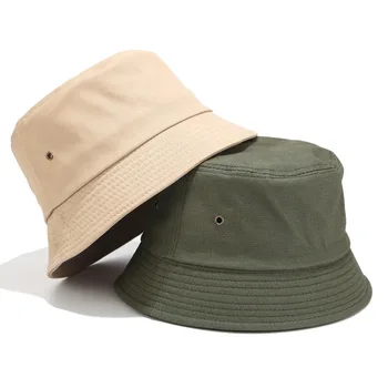 NOI Simplu Unisex Găleată Pălărie Barbati din Bumbac Panama Pescuit Pescar Capac Pliabil Plat de Top în aer liber, de Vară, Soare Preveni Pălării Chapeau