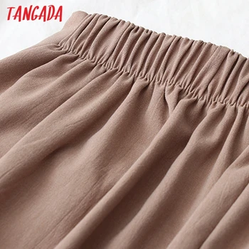Tangada Femei Solide Neregulate Fusta Faldas Mujer de Epocă Strethy Talie Doamne de Birou Elegant, Chic, Fuste Lungi 5N07