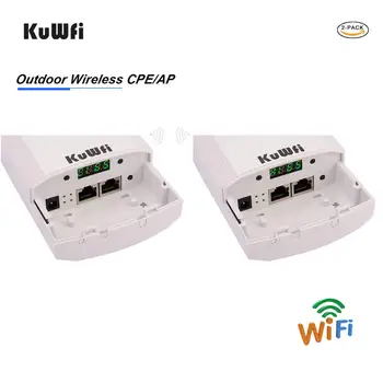2 Bucata 5Ghz 900Mbps 1KM p2p Wireless în aer liber CPE Bridge Router-ul Suportă Funcția WDS Nici o setare cu LED-uri de Afișare