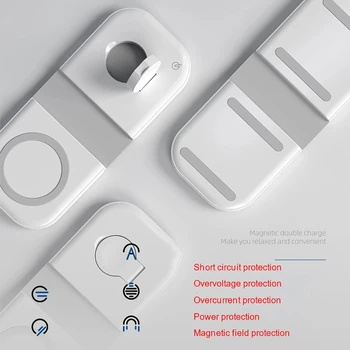 2 În 1 Qi Magnetic Wireless Încărcător 15W Pentru iPhone12 12 Pro iWatch airpods Pentru Apple Wireless de Încărcare telefon Pliere Încărcător
