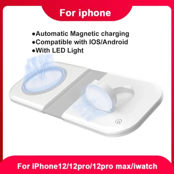 2 În 1 Qi Magnetic Wireless Încărcător 15W Pentru iPhone12 12 Pro iWatch airpods Pentru Apple Wireless de Încărcare telefon Pliere Încărcător