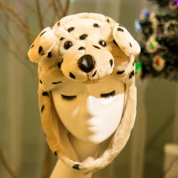 Candice guo! super drăguț jucărie de pluș de desene animate minunat animal spotty cățeluș câine moale cap pălăria Foto elemente de Recuzită de activitate show cadou de ziua de nastere