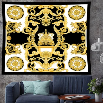 Curtea stil retro Deconstrucție Tapiserie de pe perete unghi boho decor acasă de aur macrame Tapiserii de Epocă Agățat de Perete decor