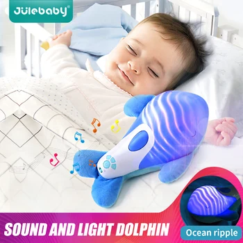 2019 Copil Nou Animal de Pluș Calma Jucărie Hipnotic de Sunet și Lumină Delfin Potoli setea Papusa de Dormit pentru Copii Jucarii Moale