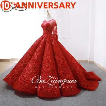 BAZIIINGAAA Roșu de Lux de Nunta Dressss 2019 Nouă de Primăvară și de Vară Mireasa Nunta Toast Îmbrăcăminte Subțire Mâneci fara Spate Cina