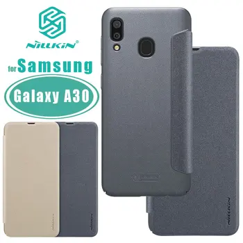 A30 caz pentru Samsung Galaxy A30 Caz NILLKIN Sparkle de Lux Flip din Piele, huse pentru Samsung A30 Capacul din Spate Caz de Telefon Nilkin