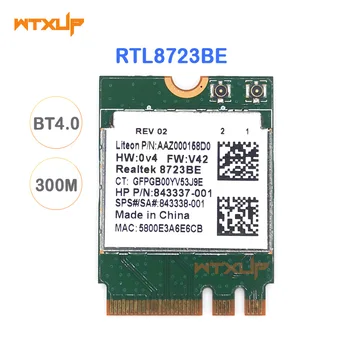 WTXUP Adaptor Wireless pentru Realtek RTL8723BE 802.11 n WiFi Card Bluetooth 4.0 unitati solid state card SPS 843338-001 300Mbps