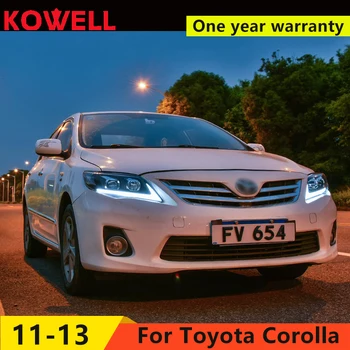 KOWELL Auto Styling-pentru Faruri Toyota Corolla 2011-2013 Altis Faruri LED DRL Bi Xenon Lentile High Low Beam Parcare Lampă de Ceață