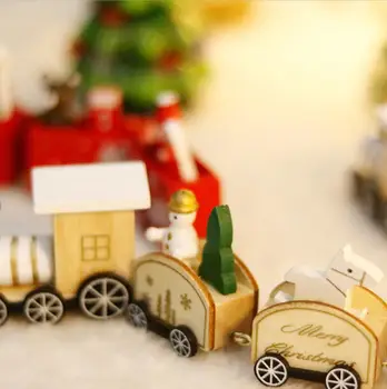 Luanqi Decoratiuni De Craciun Pentru Casa Din Lemn, Tren, Ambarcațiune Jucărie Moș Crăciun Ornamente De Crăciun Cadou Pandantiv Decoratiuni Natal 2020