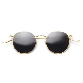 Peekaboo stil retro de metal ochelari de soare rotund bărbați ramă de aur de sex masculin ochelari de soare polarizati pentru femei de vară 2021 uv400 negru maro
