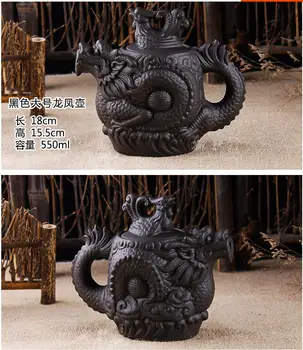 Ceramica Ceainic Kung Fu Floare Ceainic Capacitate Mare Yixing Jumătate De Mână De Iarbă Violet Nisip Ceai Oală Mare Original Minereu De Noroi Ceainic