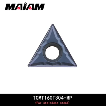 TCMT triunghiular cioplire a introduce TCMT16T304 TCMT16T308 MP carbură de a introduce pentru oțel Inoxidabil, oțel Forjare piese
