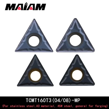 TCMT triunghiular cioplire a introduce TCMT16T304 TCMT16T308 MP carbură de a introduce pentru oțel Inoxidabil, oțel Forjare piese