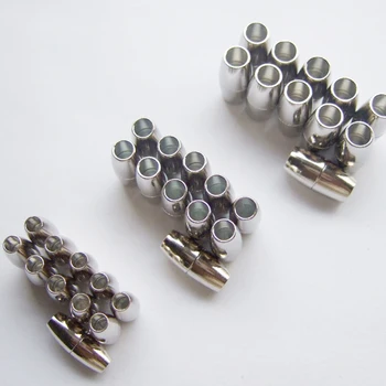10 Seturi de Antichități Argint Culoare Magnetic Puternic Incuietoare Capac Pentru 5 mm Rotund Cordoane de Piele Constatările de Bijuterii DIY