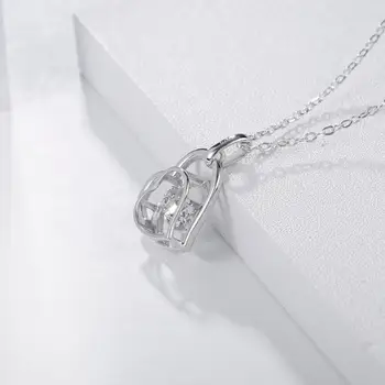 GEM de BALET 5.0 mm Culoare D 0.5 Ct Moissanite Diamond Pandantiv Inima Colier Argint 925 cu Sclipire Moissanite Bijuterii