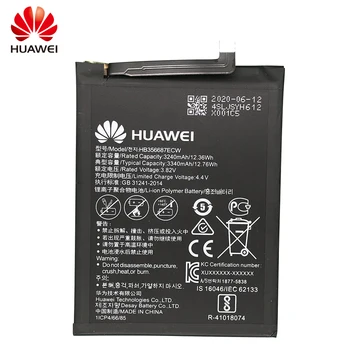 Hua Wei Original Bateria Telefonului HB356687ECW Pentru Huawei Nova 2 plus / Nova 2i / G10 / Mate 10 Lite 3340mAh Înlocuire Baterii