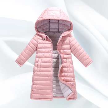 Toamna lunga Fete Jachete pentru Fete pentru Copii roz de Bumbac Subțire Haină de Iarnă de Îmbrăcăminte Copil cu Gluga Captusit Jacheta Parka Palton