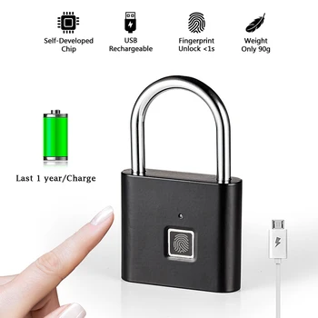 Youpin Electronice Smart Amprenta Lacăt USB Reîncărcabilă de Blocare a Ușii de acces fără cheie Zinc din aliaj de Metal portbagajului Lacăt