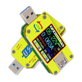 UM34C de Tip C USB 3.0 culoare LCD display DC voltmetru cablu rezistență la mobile power meter USB metru