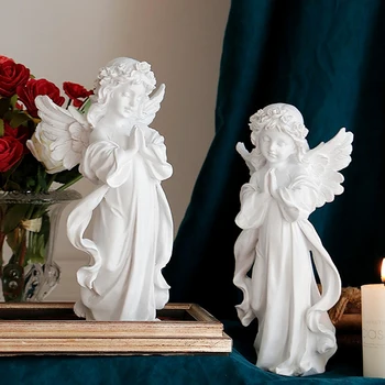 Acasa Accesorii de Decor pentru Camera de zi Rășină Înger Europa Figurine, Suveniruri Cadou de Crăciun Acasă Decorul de Basm Modern