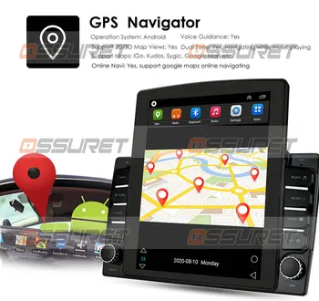 Stil Vertical 2DIN 2G 32G Quad Core Android 10 de Navigare GPS Capul Unitatea de Suport Jucător de Comandă pe Volan 9inch