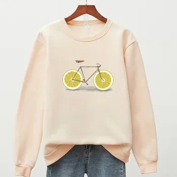 Lamaie Cu Bicicleta De Brand Nou Femei Hanorace Fleece Doamna Streetwear Tricou Femei Alb Negru Cald Iarna Hanorac Îmbrăcăminte Exterioară