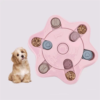 Puzzle câine Jucării de a Crește IQ-ul Interactiv Lent de Distribuire de Hrănire Formare de Câine de Companie Jocuri Alimentator Pentru Mediu Mic Cățeluș Câine