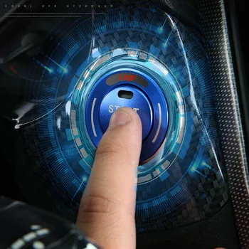 Tonlinker Interior Pornire Buton Dispozitiv de Acoperire autocolant Pentru Infiniti Q50/Q70/Q70L 2019-2020 styling Auto 1 BUC Aluminiu Autocolante
