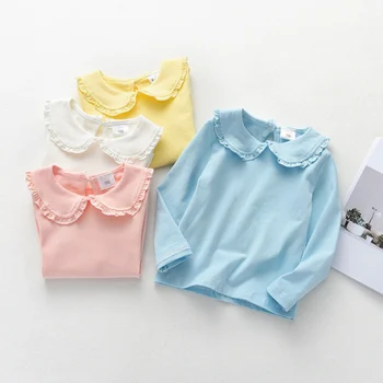 Baby Girls T-shirt Prințesa Nou-născuți Haine pentru Copii en-Gros Copilul Bumbac Maneca Lunga tricou Bluza Casual, Haine de Moda