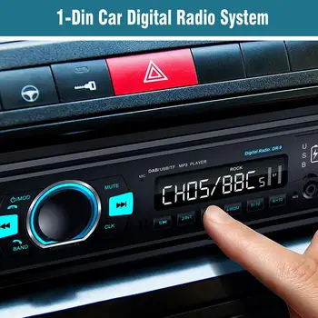 2020 Bluetooth Stereo al Mașinii Receptor Radio 12V Singur Din Masina Receptor Stereo Auto DAB/DAB+/FM Receptor Acceptă FM/USB/MP3/Aux-in