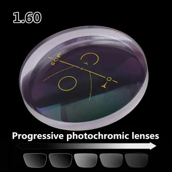 1.60 înaltă calitate, progresive, lentile fotocromice miopie optice lentile gri în aer liber