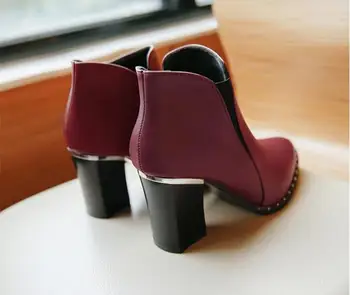 2019 Nou stil European contractat Tide Fată Cizme Femeie Stil Britanic Nit Cizme Cizme Toamna Iarna Pantofi YYJ82
