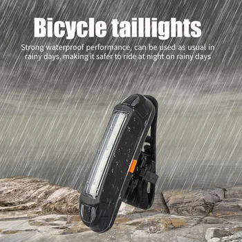 USB Reîncărcabilă LED Biciclete Lumina Set Impermeabil Biciclete T6 cu LED-uri COB LED Stopul Spate de Siguranță Lampa de Avertizare Ciclism