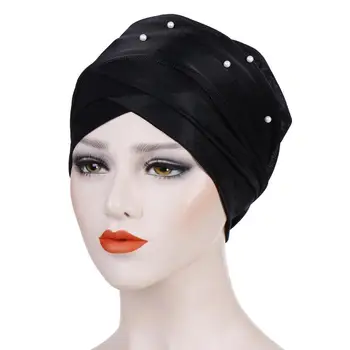 Femeile Musulmane Arabe Coada Lunga Wrap Eșarfă, Pălărie Turban Cancer Chimioterapie Șaluri Amira Capace Margele Cap Hijab Capota Islamic Capac De Moda