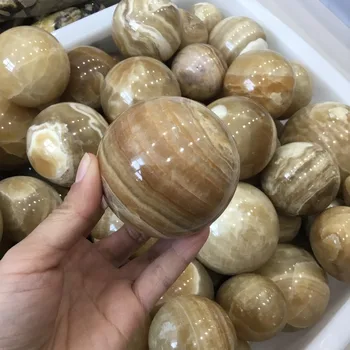 Naturale galben jade massage ball sfera de cristal de vindecare
