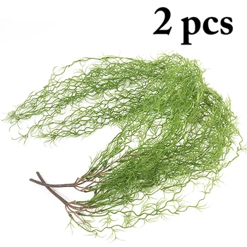 2 buc Artificiale Frunze de Viță de vie Frunze de Plante Simulat Iarbă Lung 85 cm Agățat de Perete Pentru Petrecerea de Nunta Decor Acasă