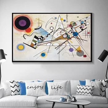 Modern, Abstract, Arta de Perete Picturi De Wassily Kandinsky Reproducere Canvas Imagini, Postere și de Imprimare pentru Living Decorul Camerei