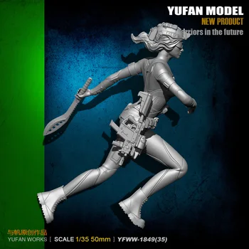 Yufan Model 1/35 Rășină Soldat Model De Kit De Sex Feminin Războinic YfWW35-1849